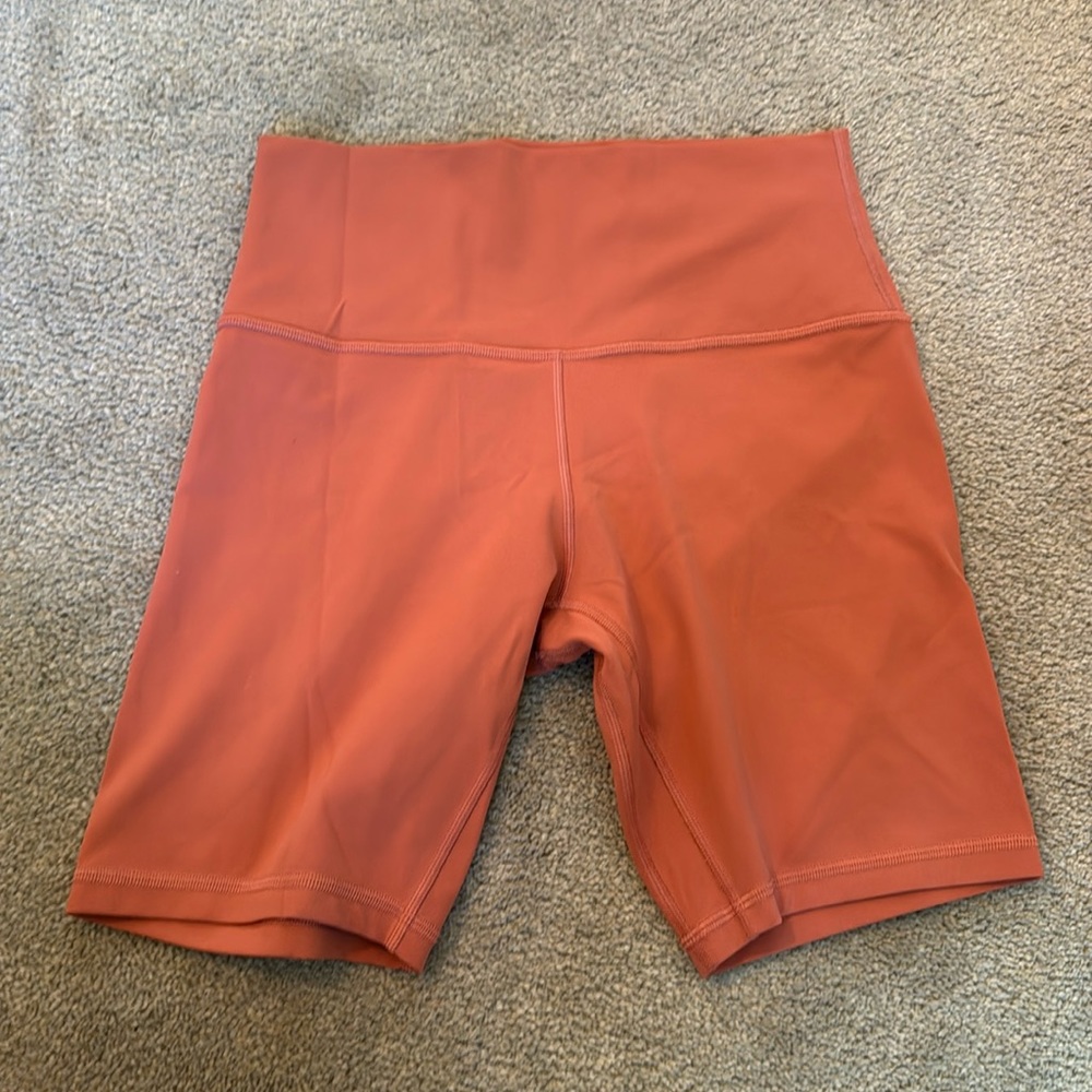 lululemon athletica Rust Orange Bike Shorts